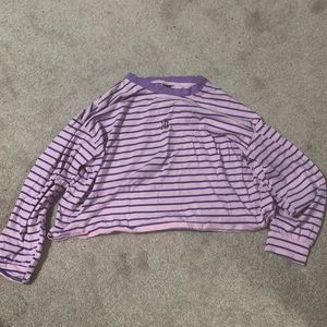 Pink and Purple Striped Top